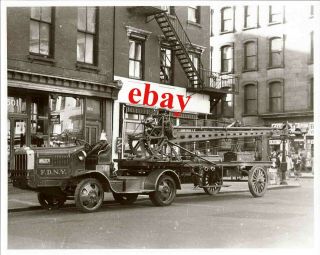 8x10 Photo Fdny York City Fire Dept Water Tower 2 1933 Walter Seagrave A1049