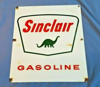 Sinclair Gasoline Porcelain Pump Vintage Style Service Station Dinosaur Sign