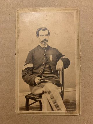 Civil War Cdv Sergt.  Joseph J.  Gill,  65th And 67th York Infantry,  Letters