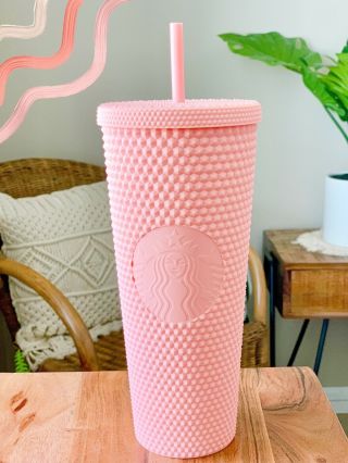 Starbucks Spring 2020 Matte Pink Studded Tumbler 24 Oz Limited Edition Cup