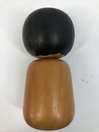 Unique Hand Painted Japanese Kokeshi Style Wooden Doll 6.  5” high 2