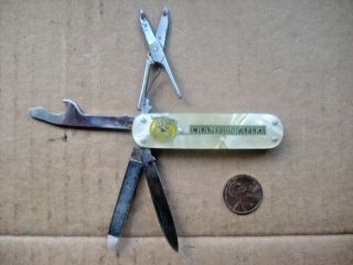 Vintage Soligen Germany Pocket Knife Multi Tool Champion Papers Advertising