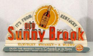 Old Sunny Brook Whiskey 1940s Chalk Backbar Advertising Sign York Ny Plaster