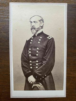 Major General George Meade Cdv Photo Fredericks Nyc Backmark 1860s