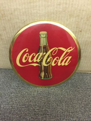 Vintage Coca - Cola 9 " Celluloid Button Sign