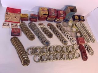 Vintage Canning Lids - - Arro,  Home Canners,  Bernardin,  Ball - - 63 & 10 Glass