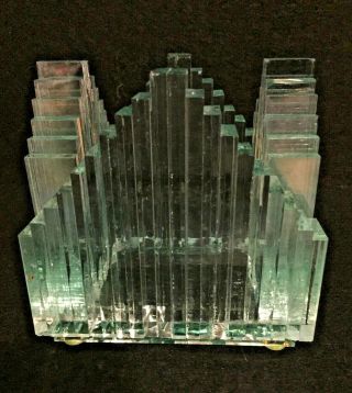 Vintage Arizona Green Stacked Glass Candle Holder Ca1991