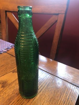Vintage Ribbed Green Orange Crush Pop Bottle