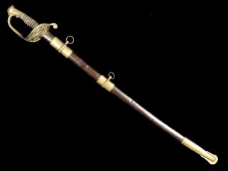Civil War Staff And Field Officer Sword Saber Model 1850 Etched Blade