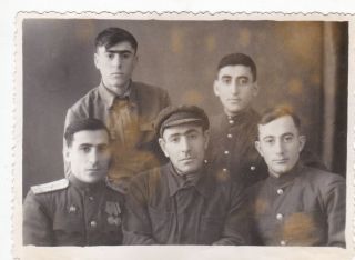 1940s Handsome Young Armenian Men Guys Soldiers Ww2 Soviet Russian Photo Gay Int