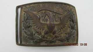 1851 Civil War Union Belt Buckle Plate Spread Wing Eagle Arrows Olive Branch