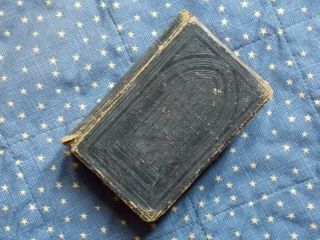 Civil War Era Pocket Hymnal.  1849 Methodist Hymn Book.  Leather Bound.