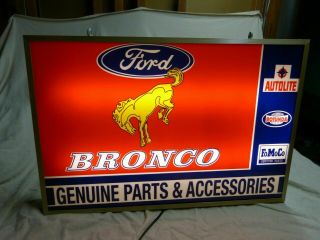 Large Ford Bronco Parts & Service Dealership lighted sign Ford Trucks Sign 2