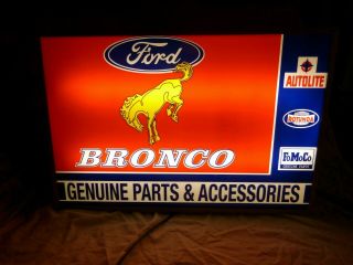 Large Ford Bronco Parts & Service Dealership lighted sign Ford Trucks Sign 3