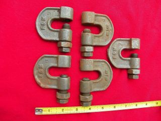 5 Vintage Small Welding Machinist C - Clamps 5/8 " Capacity F&m U