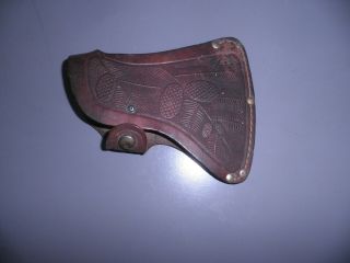 Estwing Axe / Camp Hatchet Tooled Leather Cover Sheath