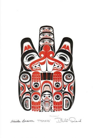 Haida Beaver " Ttsaang " Bill Reid Art Card Northwest Coast Native