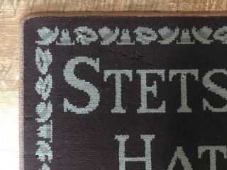 Vintage Stetson Hat Store Counter Advertising Rug Mat Felt 3