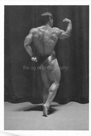 Muscle Man Vintage Found Bodybuilder Photograph Black And White Portrait 07 11 R