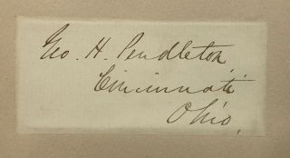 CIVIL WAR PRO - SLAVERY CONGRESSMAN OH VICE PRESIDENT CAND 1864 AUTOGRAPH SIGNED 2