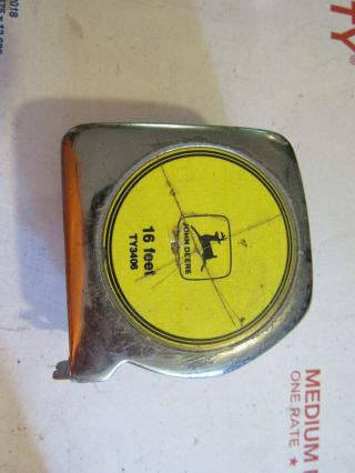 Vintage John Deere 16 Ft Metal Tape Measure Ty3406 Tractor Wrench Tool Interest