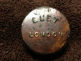 Vintage Civil War Eley London Percussion Caps Tin W Partial Label