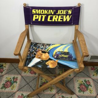 Vintage 90s Joe Camel Smokin’ Pit Crew Directors Chair Advertising Cigarette