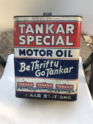 Tankar Special Motor Oil 2 Gallon Oil Can