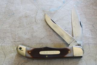 Vintage Schrade Usa 25ot Imitation Bone 2 Blade Folding Hunter Knife