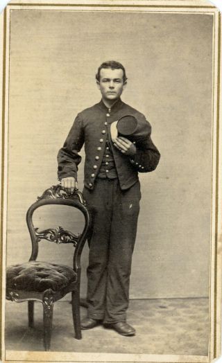 Civil War Cdv,  Young Union Soldier In Baltimore