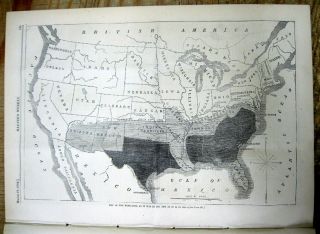 1864 Civil War Newspaper W Detailed Confederacy Map,  Gen George A Custer Poster