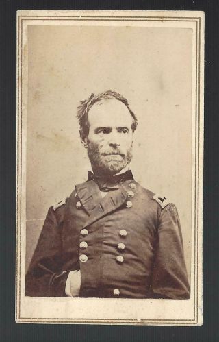 Civil War Cdv Union General William T Sherman