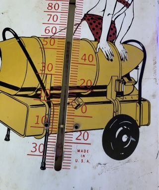 Vintage Master Portable Heat Thermometer Sign Pin Up Girl Gas Station Des IA 3