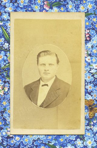 Confederate Gentleman Samuel Johan Forsgard? Gurleys Regimnt Tx Cavalry Waco Cdv