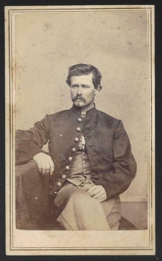 Civil War Cdv Union Cavalry Trooper By Kansas Photog Kimball Ft Leavenworth