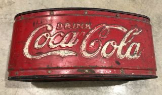 Vintage Coca - Cola Stadium Style Metal Cooler