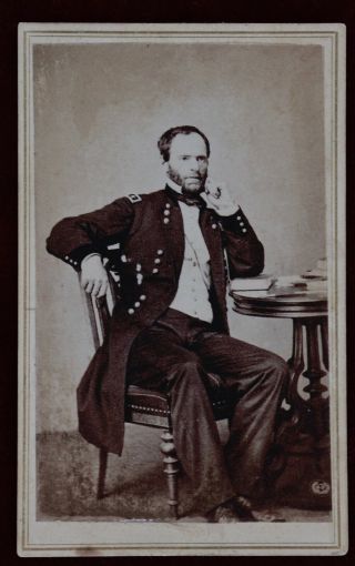 Rare Cdv Of General William Tecumseh Sherman By Gilmore 