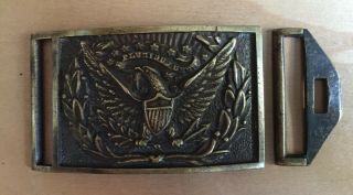 1860s American Civil War - Era Federal Officer’s Belt - Plate And Clasp