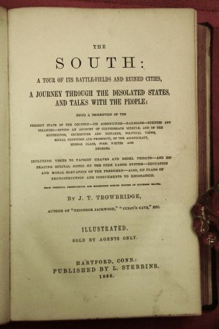 The South: A Tour Of Battlefields And Ruined Cities - 1866 [civil War]