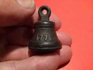 Vintage 1876 Centennial Cast Iron Minature Liberty Bell " 1776 Liberty "