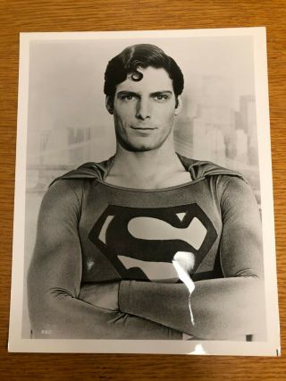 Vintage Superman 1980’s Publicity Photo Christopher Reeve Man Of Steel