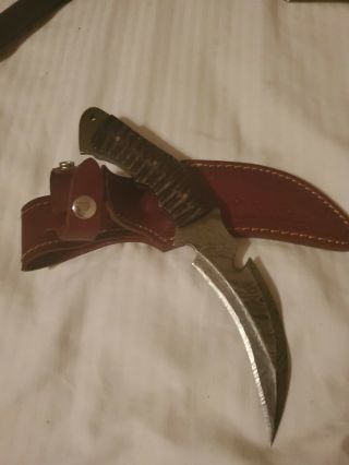 Rody Stan Hand Made Damascus Karambit Type Dagger Knife - Full Tang - Dhl - 1348