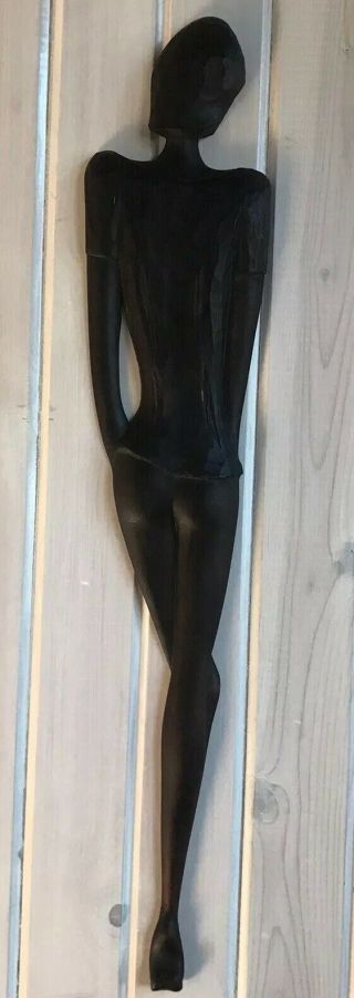 Vintage 1998 Woman’s Silhouette Carved In Wood