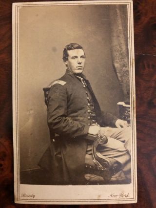 Matthew Brady Photo Of Identified Hampshire Civil War Soldier Officer Cdv