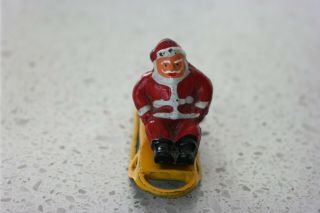 Vintage Lead Rare Barclay " Santa On Sled " B194 Near