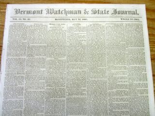 1863 Civil War Newspaper W Death Confederate General Thomas " Stonewall " Jackson