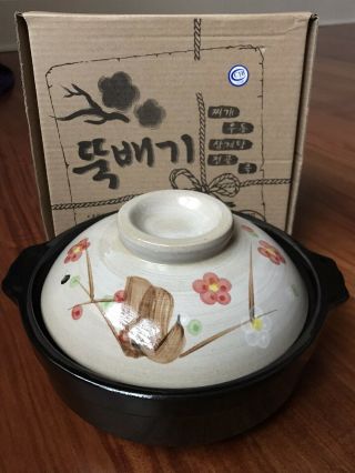 Vintage Chinese Ceramic Rice Bowl W/ Lid & Box