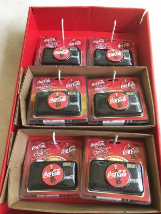 Full Case Of 12 - 35mm Coca Cola 1999 Reusable Cameras With Display Rack