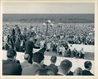 1962 Press Photo President John Kennedy At Dedication Of Oahe Dam South Dakota