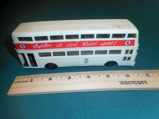 Pre - 1949 Vintage Pan Plastic 6 - 5/8 " Double Decker Bus Made In Germany Wow